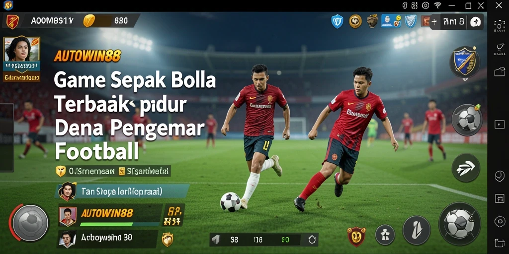 Gameplay AUTOWIN88 yang menampilkan aksi sepak bola yang mendebarkan.