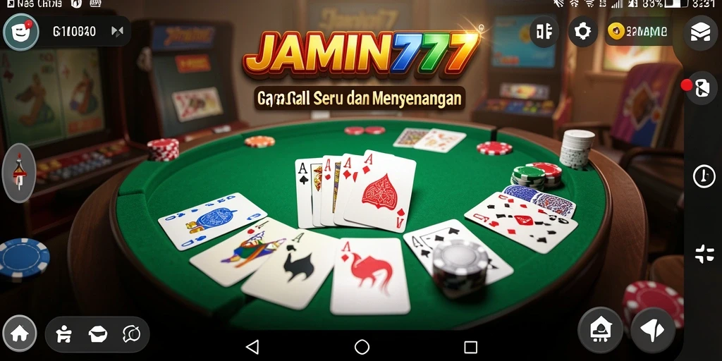 Tampilan menarik dari gameplay Gaple di JAMIN777.
