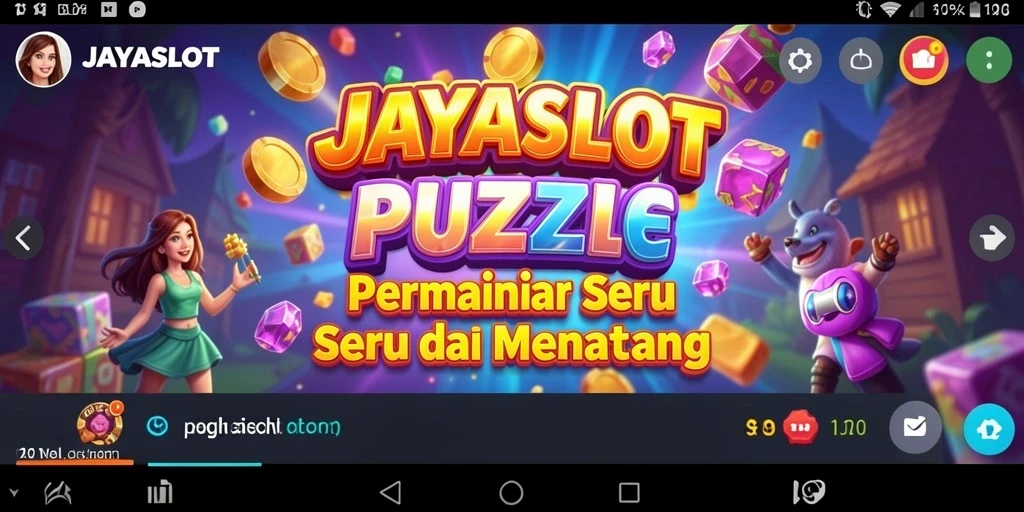 Tampilan seru gameplay JAYASLOT yang penuh tantangan puzzle.