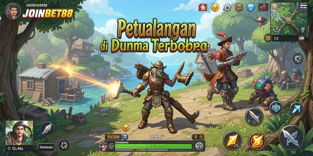 Tangkapan layar gameplay <strong>JOINBET88</strong> yang menunjukkan petualangan seru di dunia terbuka.