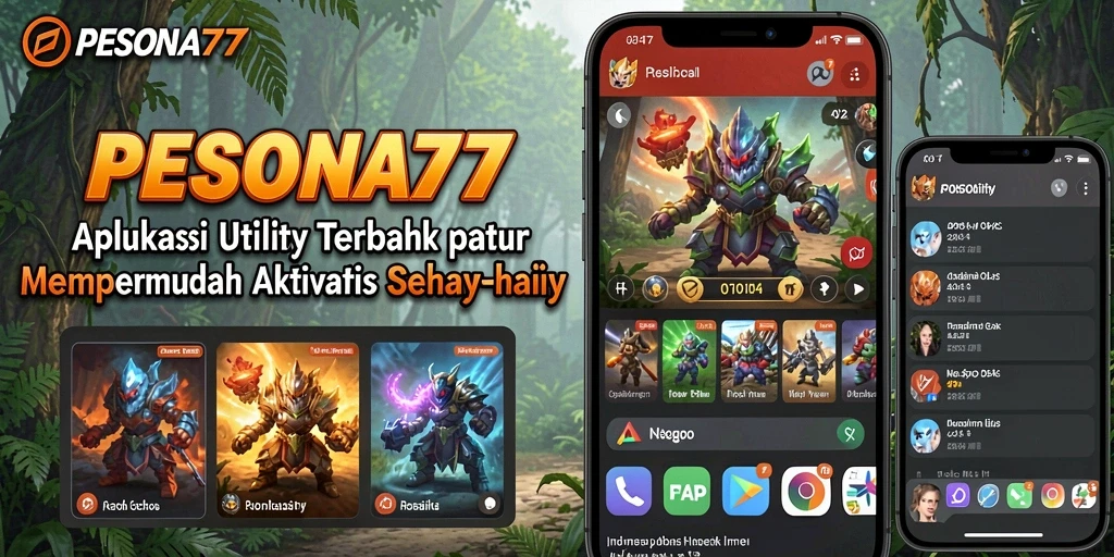 Tampilan antarmuka PESONA77 yang modern dan user-friendly.