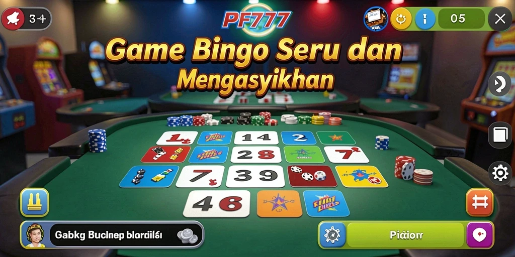 Screenshot PF777 menampilkan aksi seru permainan Bingo yang mendebarkan.
